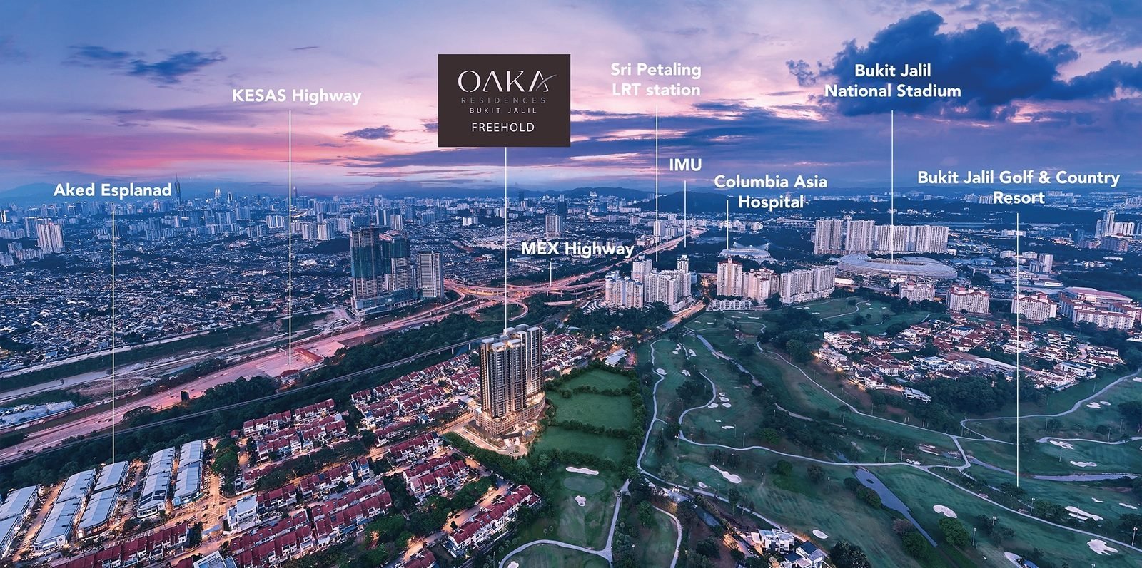 Golf Course Frontage at OAKA Residences Bukit Jalil (artist's impression)