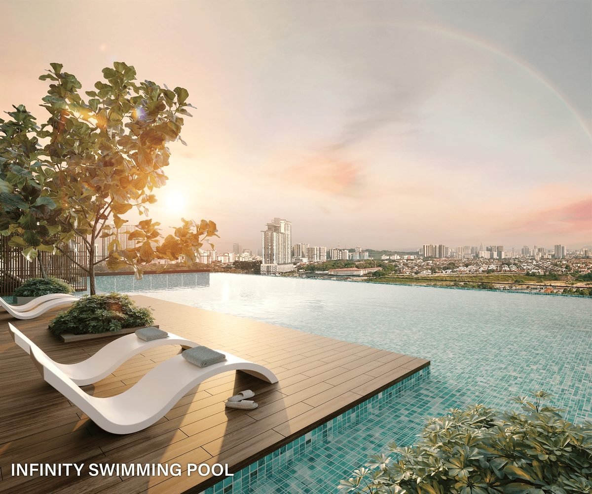 Infinity Swimming Pool at OAKA Residences Bukit Jalil (artist's impression)